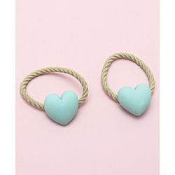 Babyhug Heart Shape Rubber Bands Pack Of 10 - Multicolor