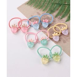 Babyhug Strawberry Rubber Bands Pack Of 10 -  Multicolor