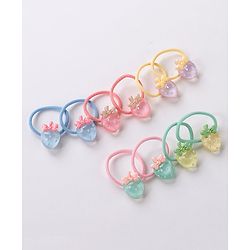 Babyhug Strawberry Rubber Bands Pack Of 10 -  Multicolor