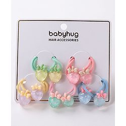 Babyhug Strawberry Rubber Bands Pack Of 10 -  Multicolor
