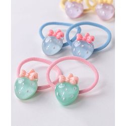 Babyhug Strawberry Rubber Bands Pack Of 10 -  Multicolor