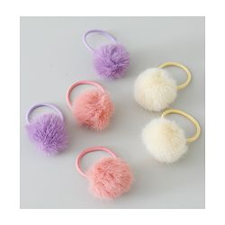 Babyhug Rubber Bands & Scrunchies Sets Pack of 3 - Purple Pink & White