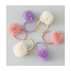 Babyhug Rubber Bands & Scrunchies Sets Pack of 3 - Purple Pink & White