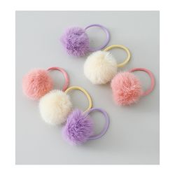 Babyhug Rubber Bands & Scrunchies Sets Pack of 3 - Purple Pink & White