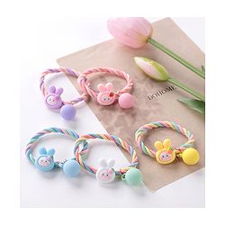Babyhug  Free Size Fruits Rubber Bands Set of 5 -  Multicolor
