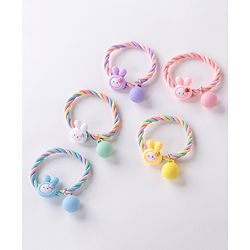 Babyhug  Free Size Fruits Rubber Bands Set of 5 -  Multicolor