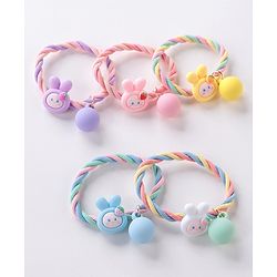 Babyhug  Free Size Fruits Rubber Bands Set of 5 -  Multicolor