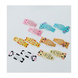 Babyhug Free Size Hair Clips Pack of 12- Multicolor