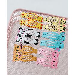 Babyhug Free Size Hair Clips Pack of 12- Multicolor