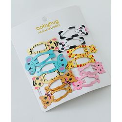 Babyhug Free Size Hair Clips Pack of 12- Multicolor
