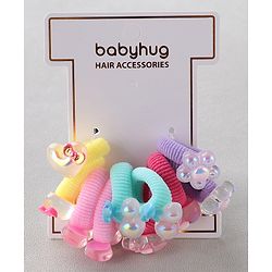 Babyhug Rubber Bands & Scrunchies Sets Pack of 5 - Multicolour