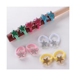 Babyhug  Free Size Star Rubber Bands  Set of 12 -  Multicolor