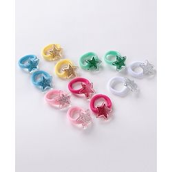 Babyhug  Free Size Star Rubber Bands  Set of 12 -  Multicolor