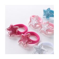 Babyhug  Free Size Star Rubber Bands  Set of 12 -  Multicolor