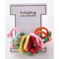 Babyhug Free Size Fruits Rubber Bands Set of 12- Multicolor