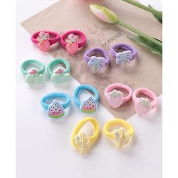 Babyhug Free Size Fruits Rubber Bands Set of 12- Multicolor