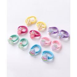 Babyhug Free Size Fruits Rubber Bands  Set of 12 -  Multicolor