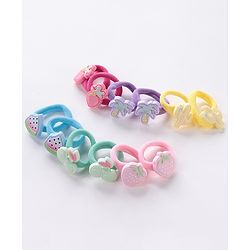Babyhug Free Size Fruits Rubber Bands  Set of 12 -  Multicolor