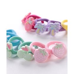Babyhug Free Size Fruits Rubber Bands Set of 12- Multicolor