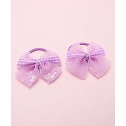 Babyhug Free Size Bow Rubber Bands  Set of 10 -  Multicolor