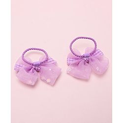 Babyhug Free Size Bow Rubber Bands  Set of 10 -  Multicolor