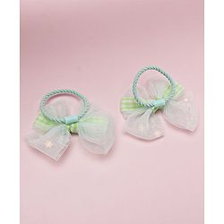Babyhug Free Size Bow Rubber Bands  Set of 10 -  Multicolor