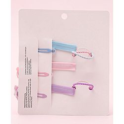 Babyhug  Free Size Bear Hair  Clips & Bow Rubber bands Sets of 9 - Multicolor