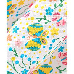 Babyhug 100% Cotton Full Sleeves Frock Butterfly Print - Sky Blue