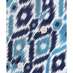 Babyhug 100% Cotton Full Sleeves Printed Kurta- Blue