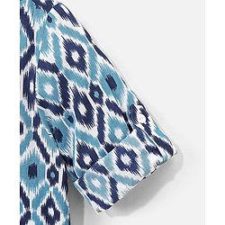 Babyhug 100% Cotton Full Sleeves Printed Kurta- Blue