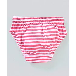 Babyhug 100% Cotton Knit Anti-Bacterial Panties Striped Floral & Polka Dots Print Pack of 3 - Pink Grey