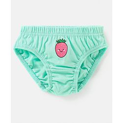 Babyhug 100% Cotton Antibacterial Fruit Printed Panties Pack of 5 - Pink Yellow & Blue