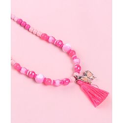 Babyhug Butterfly Charms With Tassel  Neck Piece & Bracelets - Pink