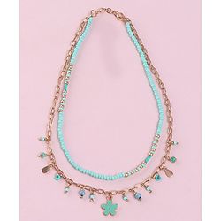 Babyhug  Flower Charm With Chain Neck Piece & Bracelets - Blue