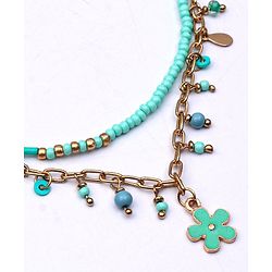 Babyhug  Flower Charm With Chain Neck Piece & Bracelets - Blue