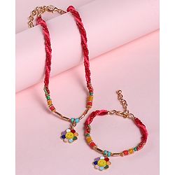 Babyhug Neck Piece & Bracelets Set - Multicolor