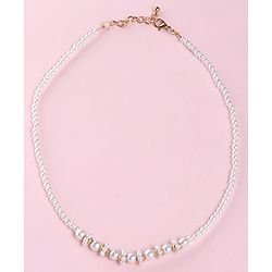 Babyhug Pearl Neck Piece & Bracelets - White