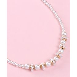 Babyhug Pearl Neck Piece & Bracelets - White