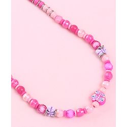 Babyhug  Butterfly Bead Pearl Neck Piece & Bracelets - Pink
