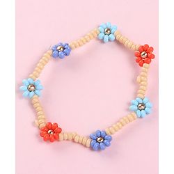 Babyhug  Flower Beads With Chain Neck Piece & Bracelets - Multicolour