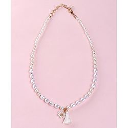 Babyhug Free Size Neck Piece & Bracelet Set- White