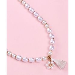 Babyhug Free Size Neck Piece & Bracelet Set- White