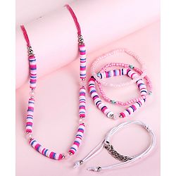Babyhug Free Size Neck Piece & Bracelet Set- Multicolor