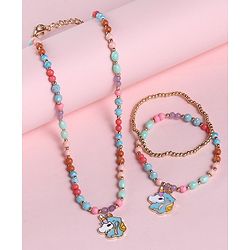 Babyhug Free Size Neck Piece & Bracelet Set- Multicolor