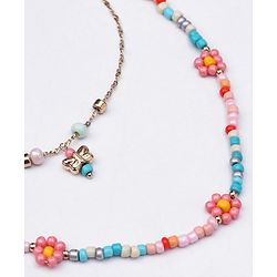 Babyhug Free Size Neck Piece & Bracelet Set- Multicolor