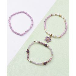 Babyhug Free Size Neck Piece & Bracelet Set- Purple