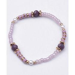 Babyhug Free Size Neck Piece & Bracelet Set- Purple
