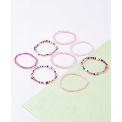 Babyhug Pearls Bracelets Pack Of 8 - Multicolor