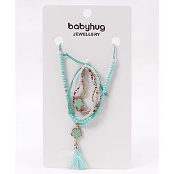 Babyhug Free Size Neck Piece & Bracelet Set- Blue