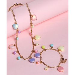 Babyhug Free Size Neck Piece & Bracelet Set- Multicolor